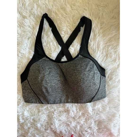 Victoria Secret Gray Sports Bra Size 36D High Support - Picture 1 of 5